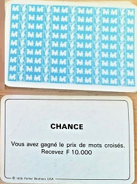 Objet Produit Carte A Jouer Carte Chance Monopoly